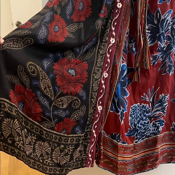 FARM Rio Navy and Maroon Floral Midi Dress - Picture 7 of 17